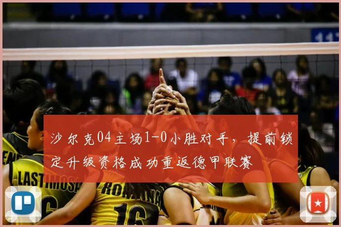 沙尔克04主场1-0小胜对手,提前锁定升级资格成功重返德甲联赛